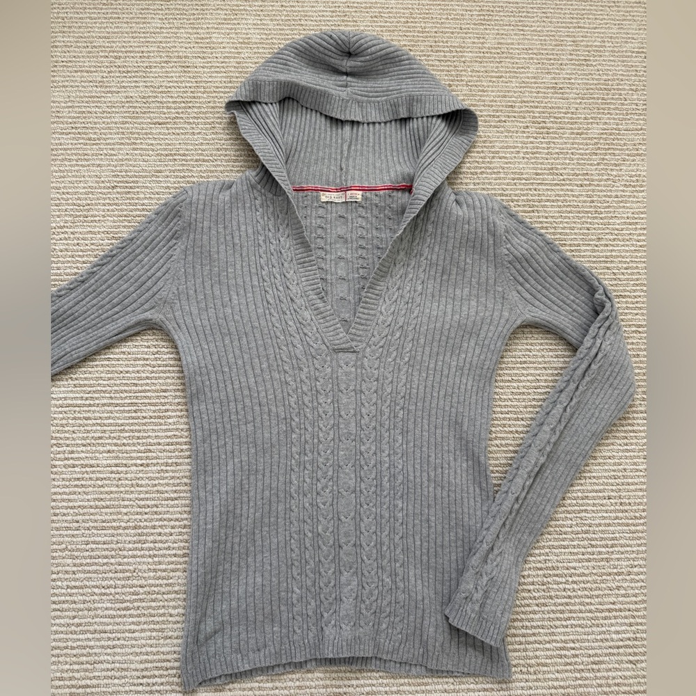 Old Navy Gray Hooded Women's Sweater